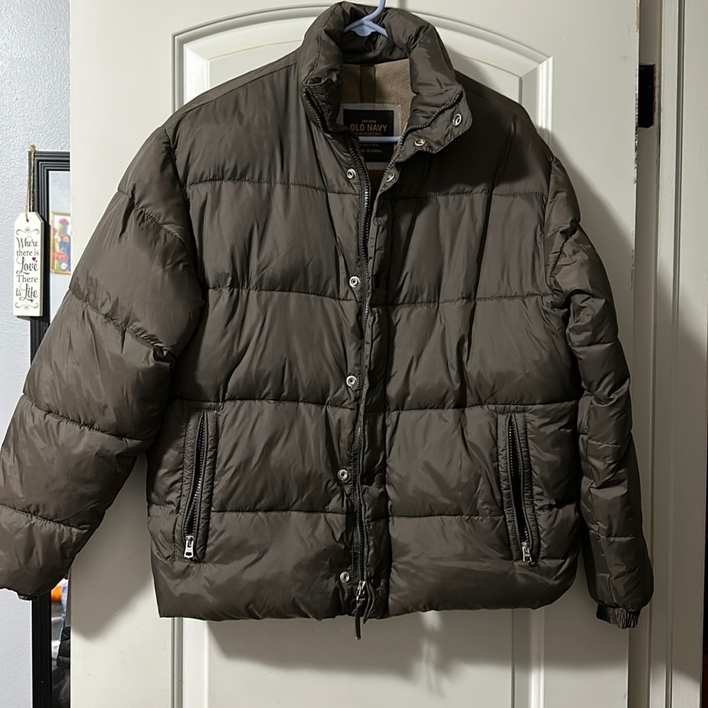 Dark Khaki Old Navy Puffer